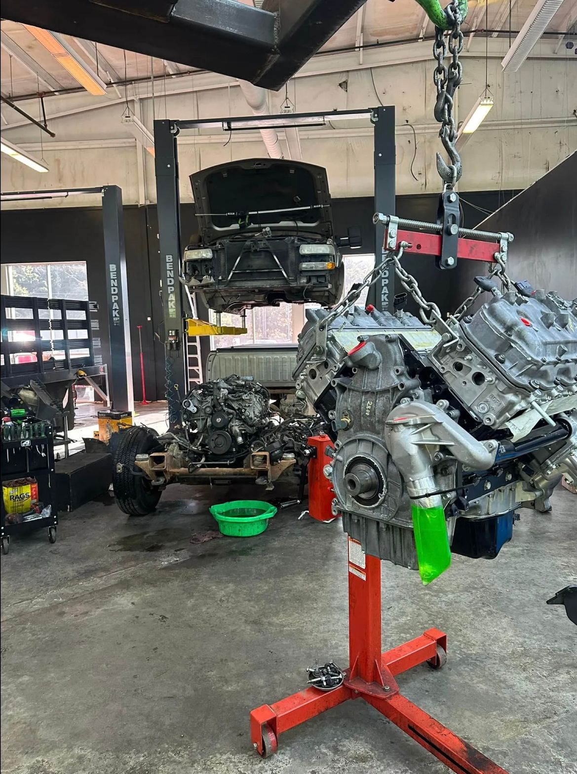 Diesel engine repair and rebuilding work at Griffin Auto Service